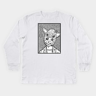 Sheep Halloween Mask Character Anime Manga Inspired Kids Long Sleeve T-Shirt